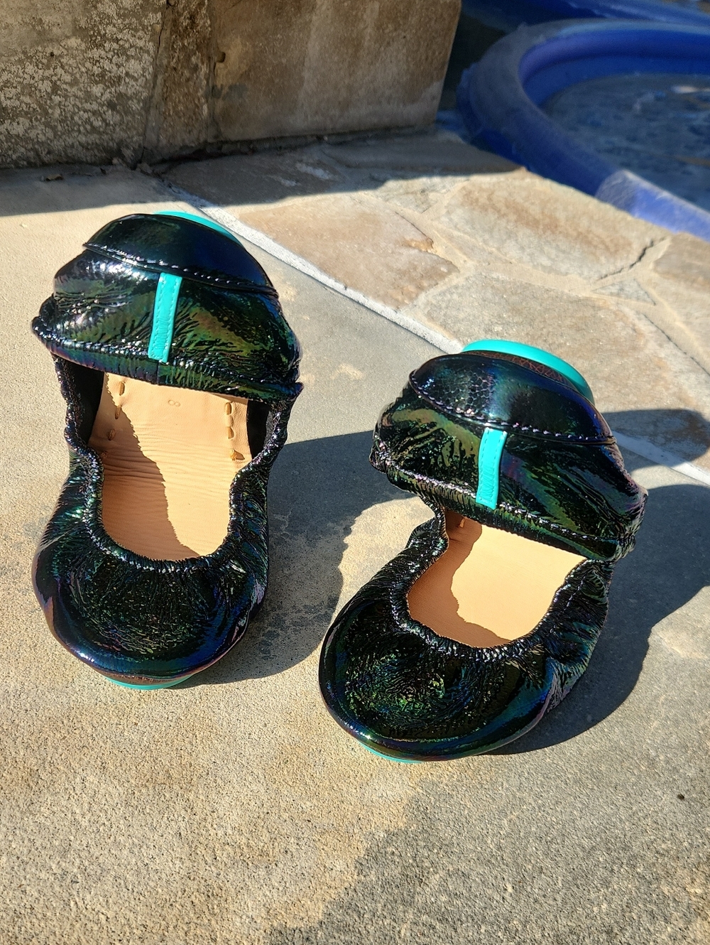 Tieks Arabian Night Iridescent Leather Ballet Flats Shoes Size 8 8.0 New